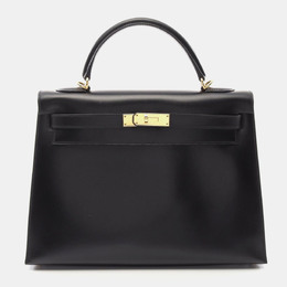 Hermes: Чёрная сумка  Kelly 32