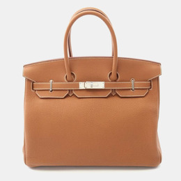 Hermes: Коричневая сумка  Birkin 35