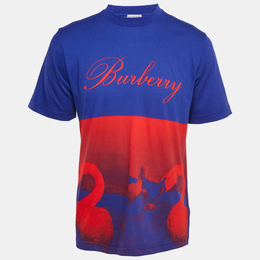 Burberry: Голубая футболка 