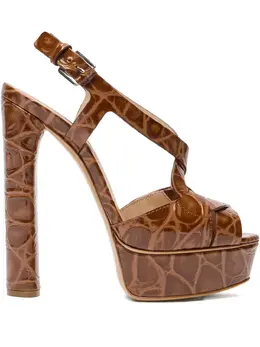 Casadei: Коричневые сандалии  Flora