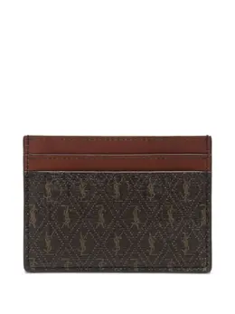 Saint Laurent: Коричневый картхолдер  Monogram