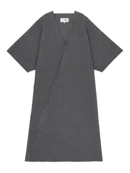 MM6 Maison Margiela: Платье с v-образным вырезом 