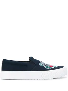 Kenzo: Синие мокасины  Tiger
