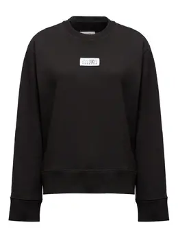 MM6 Maison Margiela: Чёрный свитшот 