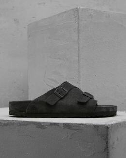 BIRKENSTOCK: Тёмные сандалии 
