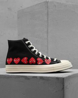 COMME DES GARCONS PLAY: Чёрные кроссовки 