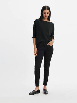 Levi's: Чёрные джинсы  711