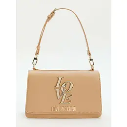LOVE MOSCHINO: Бежевая сумка 