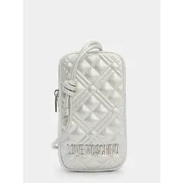 LOVE MOSCHINO: Серебристая сумка 