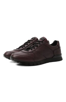 Kiton: Бордовые кроссовки 