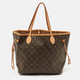 Louis Vuitton: Коричневая сумка  Neverfull MM