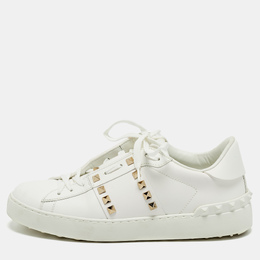 Valentino: Белые кроссовки  Rockstud Untitled