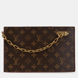 Louis Vuitton: Коричневый клатч 