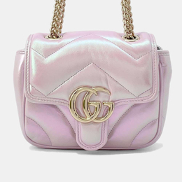 Gucci: Розовая сумка  GG Marmont