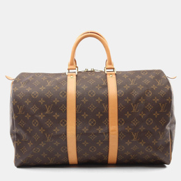 Louis Vuitton: Коричневая дорожная сумка  Keepall 45