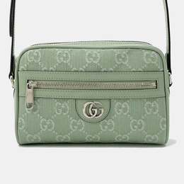 Gucci: Зелёная сумка  GG Supreme