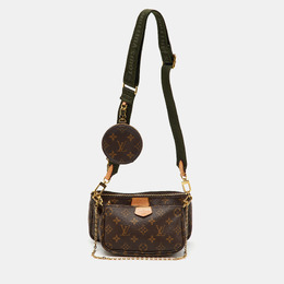 Louis Vuitton: Сумка  Pochette Accessoires цвета хаки