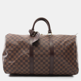 Louis Vuitton: Коричневая дорожная сумка  Keepall 50