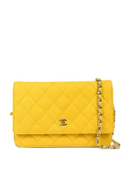 CHANEL Pre-Owned: Жёлтая сумка через плечо 