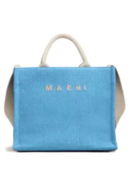 Marni: Голубая сумка-шоппер 