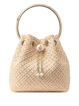 Jimmy Choo: Бежевая сумка  Bon Bon