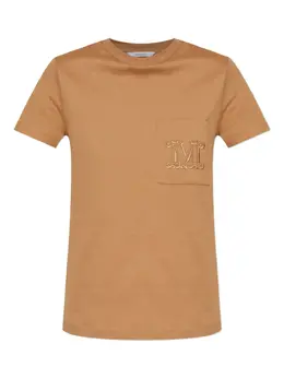 Max Mara: Коричневая футболка 
