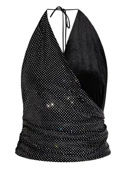 Balmain: Топ со стразами 