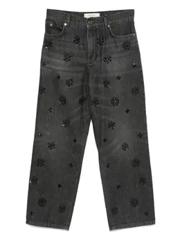 Weekend Max Mara: Джинсы с растительным принтом 