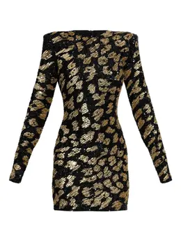 Balmain: Платье с блёстками 