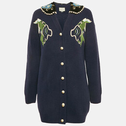 Gucci: Синий кардиган 