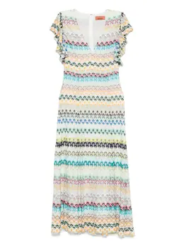 Missoni: Платье с v-образным вырезом 
