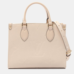 Louis Vuitton: Бежевая сумка 