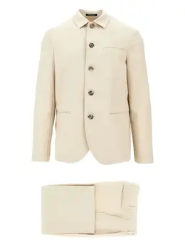 Emporio Armani: Бежевый костюм 