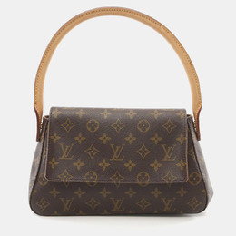 Louis Vuitton: Коричневая сумка  Looping
