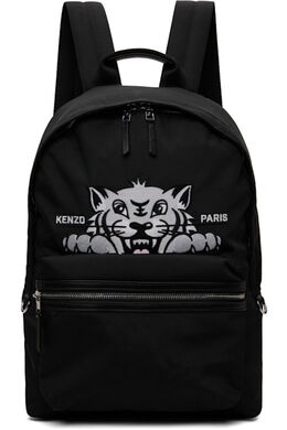 Kenzo: Чёрный рюкзак  Paris