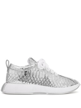 Giuseppe Zanotti: Серебристые кроссовки  Ferox
