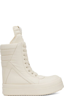 Rick Owens: Белые кроссовки  Geobasket