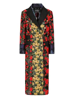 Dolce & Gabbana: Пальто с растительным принтом 