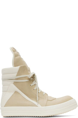 Rick Owens: Бежевые кроссовки  Geobasket