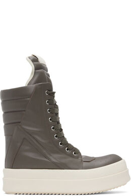 Rick Owens: Серые кроссовки  Geobasket