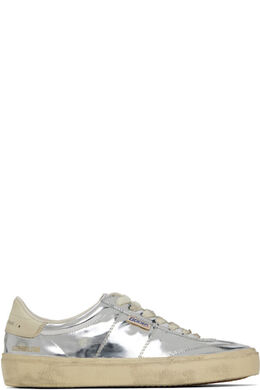 Golden Goose: Серебристые кроссовки  Star