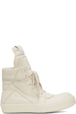 Rick Owens: Белые кроссовки  Geobasket