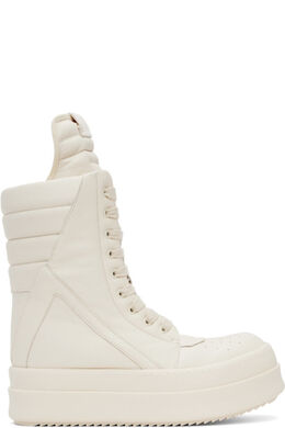 Rick Owens: Белые кроссовки  Geobasket