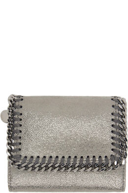 Stella McCartney: Серебристый кошелёк  Falabella