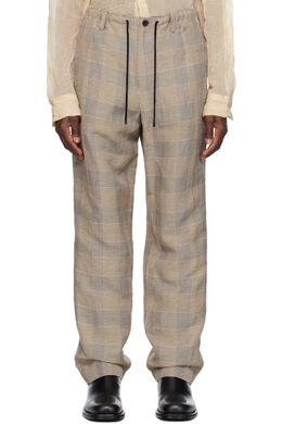 Dries Van Noten: Бежевые брюки 