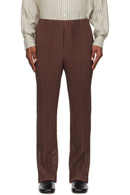 Homme Plissé Issey Miyake: Коричневые брюки 