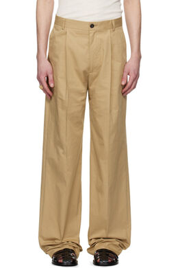 Dries Van Noten: Бежевые брюки 