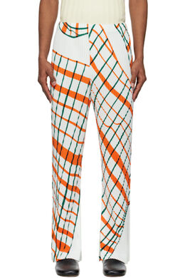 Homme Plissé Issey Miyake: Белые брюки 