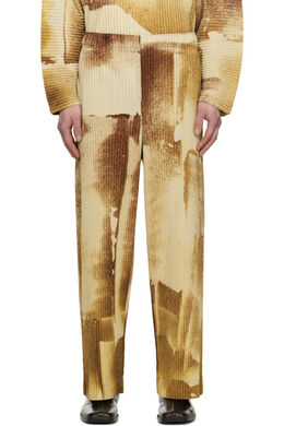 Homme Plissé Issey Miyake: Коричневые брюки 