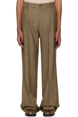 Dries Van Noten: Бежевые брюки 